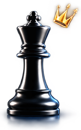 Chess king with a golden crown